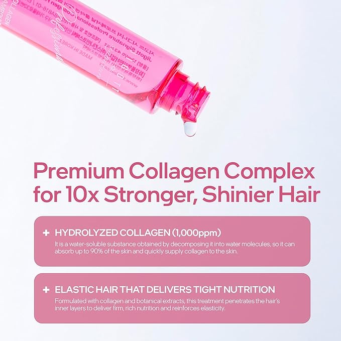 Jigott - Signature Professional Collagen Hair Ampoule, K-Beauty Hair Treatment, 13ml/0.43FL.OZ *10 EACH…