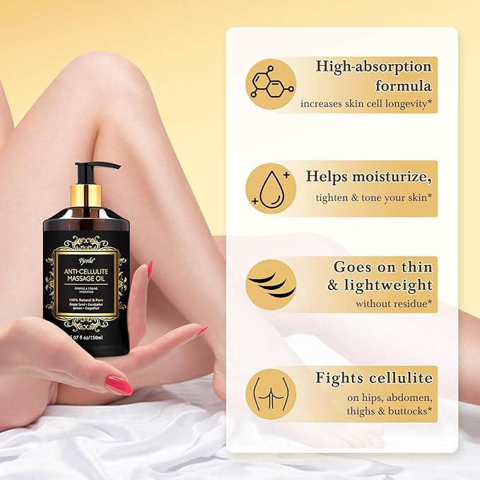 3 Pack Massage Oil for Massage Therapy, Lavender Oil for Relaxing, Sore Muscle Arnica Oil & Cellulite Massage Oil, with Massage Roller Ball & Thumb Saver Tool, Valentines Gift for Women