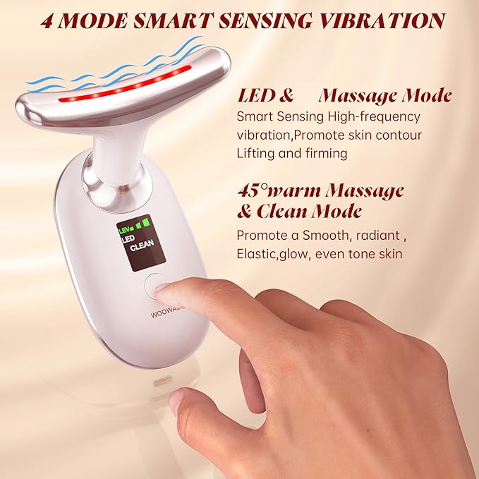 Facial Massager, Face Massager Tool,7 in 1 Face Sculpting Tool with Vibration and LED Lights for Face & Neck,Jawline Lifting Tighten Skin Care Tools Women Gifts