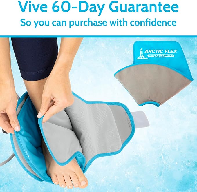 Arctic Flex Gel Replacement Pack - Reusable Ice Brace - Hot and Cold Gel Pack for Injuries, Pain Relief, Swelling - Flexible Therapy Compression Wrap (Compression Ankle)