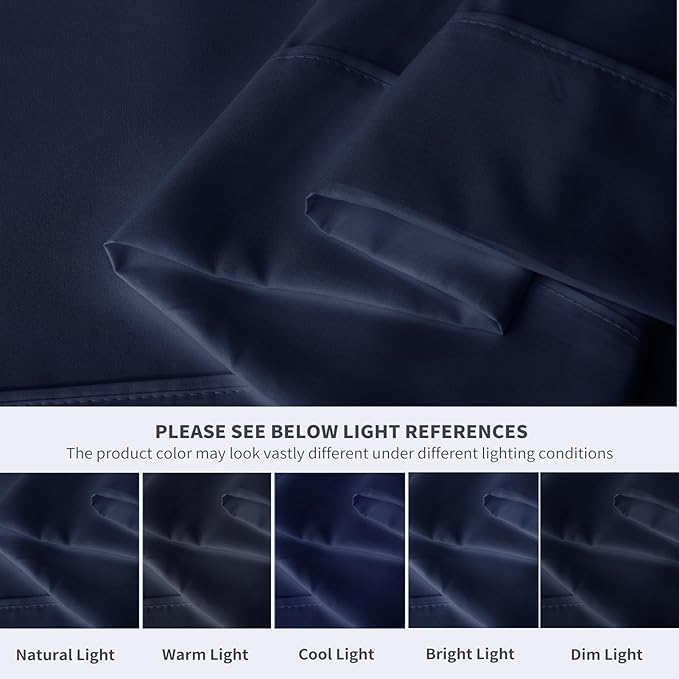 Maple&Stone Full Flat Sheet 6 Pack,Premium Soft & Breathable,Brushed Microfiber Fabric,Anti-Shrinkage & Non-Fading,Bulk Flat Sheets Only Full Size(Navy)