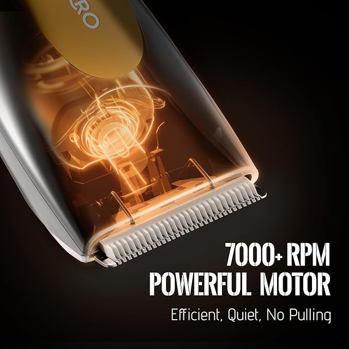 Manscape Groin & Body Hair Trimmer for Men, Electric Ball Shaver & Pubic Grooming Kit, LED Light, IPX7 Waterproof Wet/Dry Groomer, Rechargeable Manscaper with Ceramic Blades (Gold)