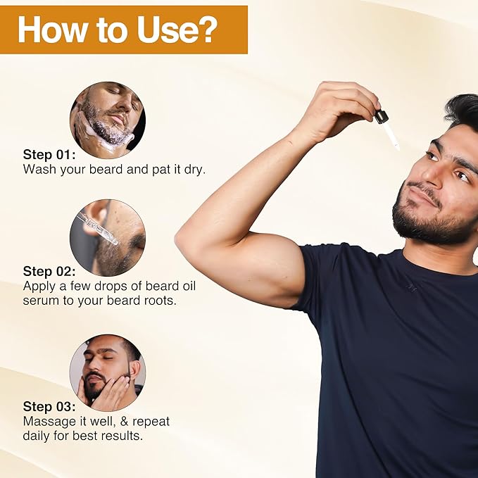 NOURISH MANTRA - Advanced Beard Growth Oil Serum | Made with Redensyl, Capilia Longa, Argan Oil, Vitamin E and Jojoba Oil for Fuller, Thicker & Healthier Beard Growth | Beard Oil Serum For Men | 30 ml