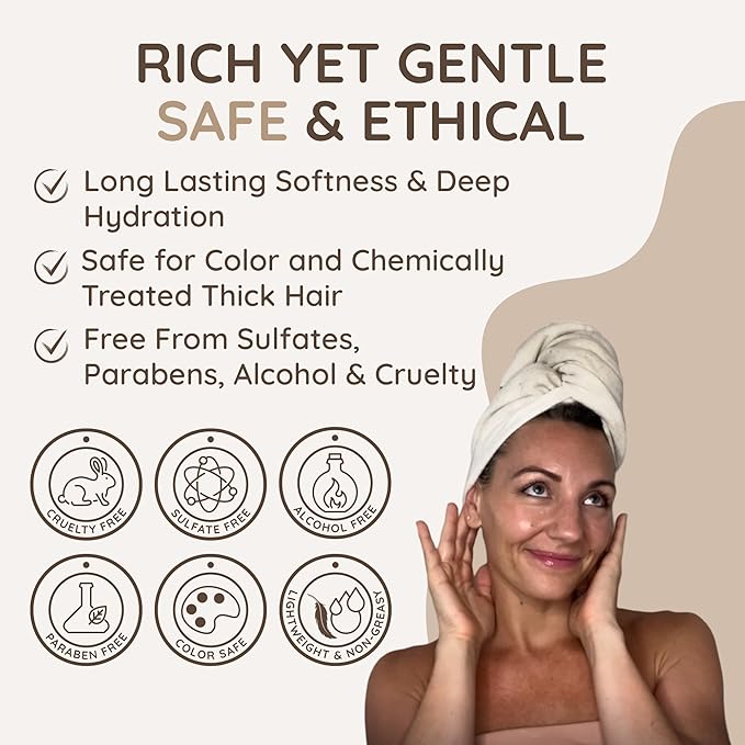 VITAMINS hair cosmetics Keratin Hair Mask Deep Conditioner for Dry Damaged Hair - Biotin, Collagen & Castor Oil Deep Conditioning, Repairs Split Ends & Restores Shine - For Thick Locks