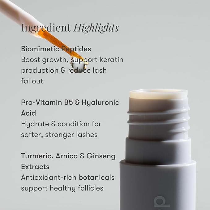 Daily Practice by Dr. B Lash Serum - Eyelash Growth Serum with Peptides, Biotin, Niacinamide & Hyaluronic Acid - Paraben-Free, Phthalate-Free, Hydrating Formula - 4ml