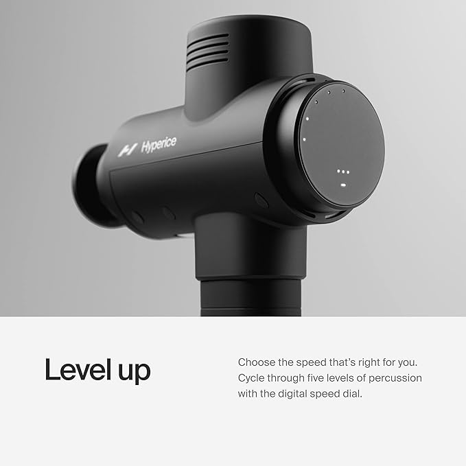 Hyperice Hypervolt 2 Pro - Featuring Quiet Glide Technology - Handheld Percussion Massage Gun - 5 Speeds, 5 Interchangeable Heads - Helps Relieve Sore Muscles and Stiffness