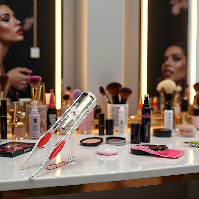 Tweezer With LED Light For Hair Removal Makeup Tool Eyebrow Eyelash Tweezers,Lash Trimmer,Round Trimmer,Brow Tools,Hair Tweezers,Ingrown For Tweezer