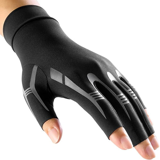 FREETOO Gloves for Arthritis Hands for Men Women for Pain, Fingerless Compression Gloves Women for Carpal Tunnel, Neuropathy Gloves for Nerve Pain, Sleeping, Typing, Gaming, Swelling Black XL