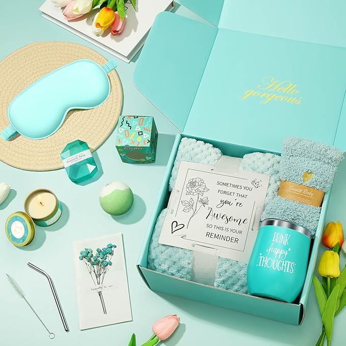 Valentines Day Gifts for Her Women Daughter Girlfriend Wife, Happy Birthday Gifts for Women Mom Her Friend Sister Wife Grandma, Self Care Gift Get Well Relaxing Spa Galentines Day Gift Basket Set