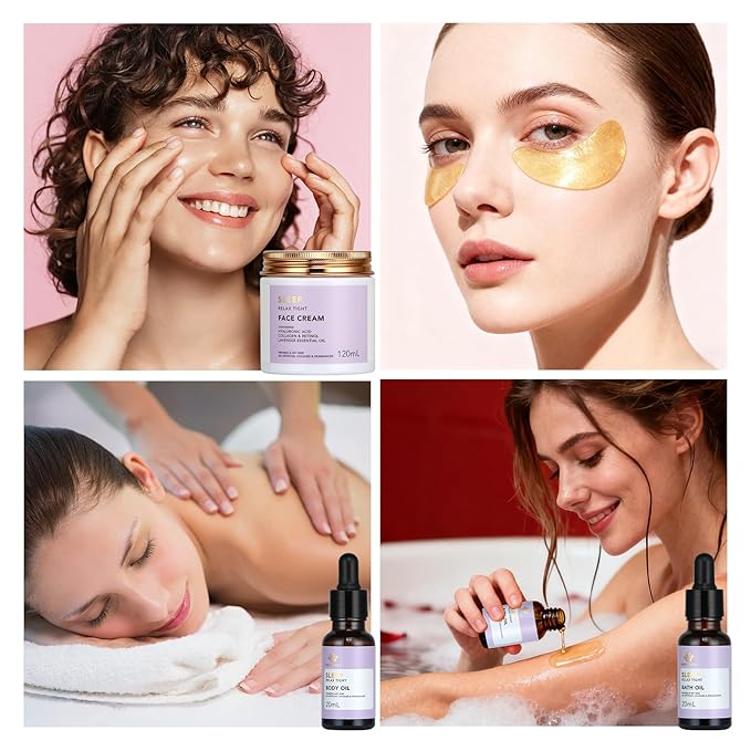 Valentines Day Gifts for Women, 30Pcs Skin Care Set, Bath & Body Gift Set, Face Cream, Essential Oil, Scented Candle, Serum, Lavender Scented, Spa Birthday Gifts, Mother's Day Gift, Christmas