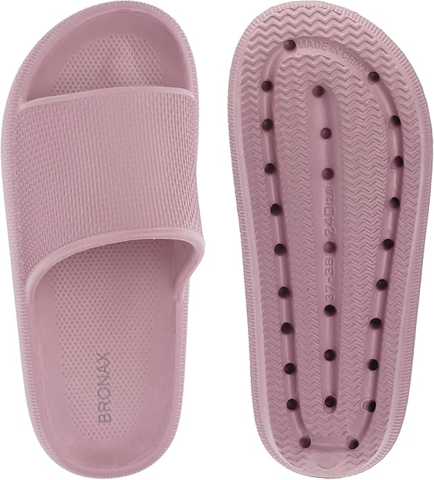 BRONAX Pillow Slippers for Women and Men | House Slides Shower Sandals | Cushioned Thick Sole