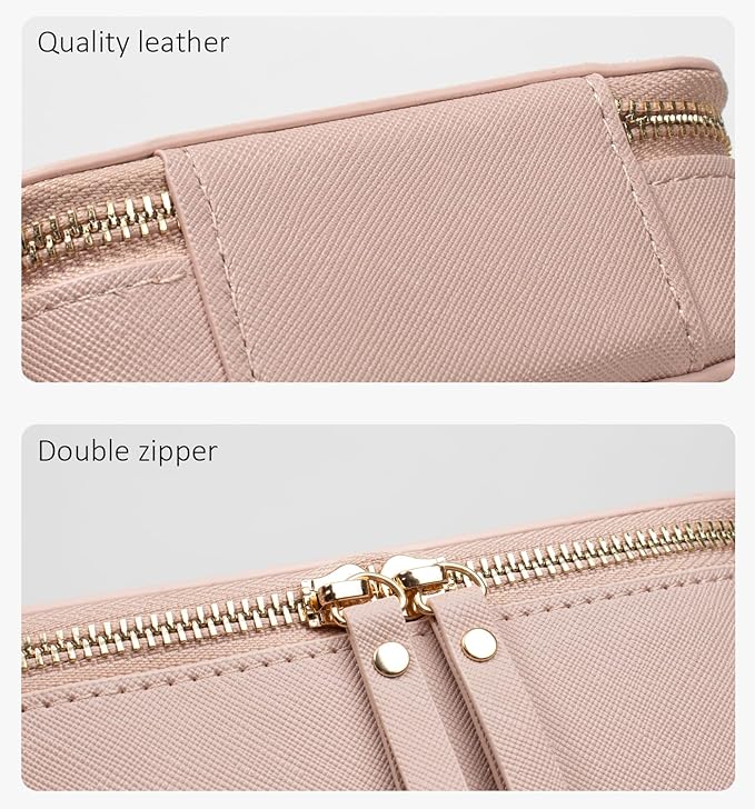 LETGO Clear Makeup Bags Small, TSA Approved Toiletry Bag with Zipper, Mini Clear Makeup Pouch Purse Organizer Fit Carry-on Travel Essentials,Small Cosmetic Bags for Car Storage (Mini-Nude)