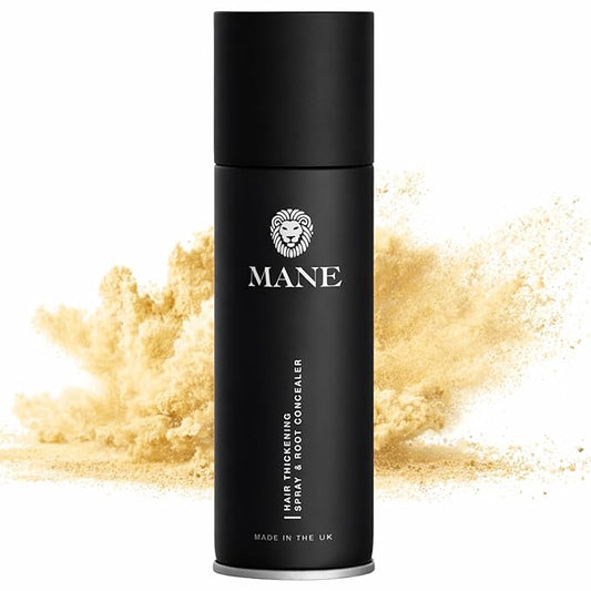 Mane Hair Thickening Spray & Root Touch Up, Instantly Thicker Hair for Men & Women, Fill in Hairlines and Hide Thinning and Fine Patches - Light Blond, 12 Colors (6.76 oz / 200 ml)
