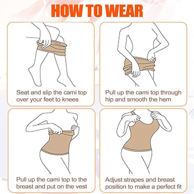 Shapewear Tank Tops for Women,Tummy Waist Control Shaper Cami Seamless Compression Top Slimming Body Shaper Camisole