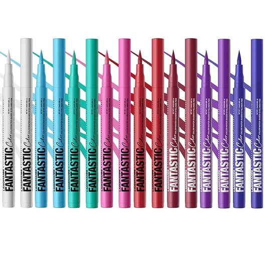 LANGMANNI 4 Colors Matte Liquid Eyeliner Set, Neon Colorful Pigmented With Long-lasting, Smudgeproof & Waterproof Eye Liner Makeup for Bold & Stunning Looks - Gift for Girls(#12345678)