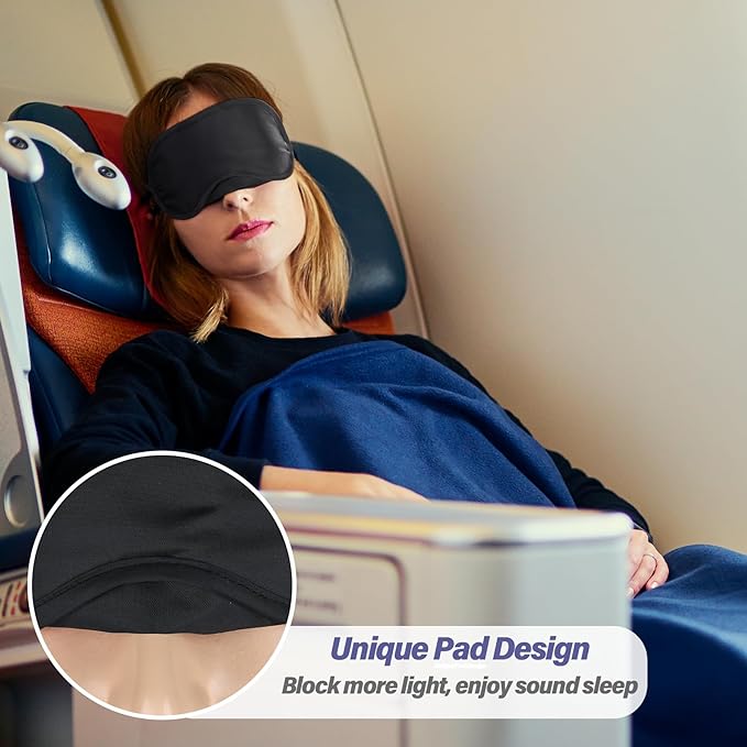 Aneco 50 Pieces Blindfold Eye Mask Shade Cover with Nose Pad and Adjustable Strap for Travel Sleep or Party Supplies