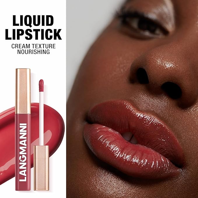 Jolilab 2 Colors Cream Texture Lip Gloss Set - Highly Pigmented,Hydrating, Moisturizing Makeup for Women(#1+2)