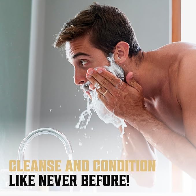 Viking Revolution Beard Wash and Beard Conditioner for Men with Argan Oil and Jojoba Oil - Beard Softener and Strengthener Beard Care Beard Shampoo and Conditioner with Ginseng Root (5oz, Palo Santo)