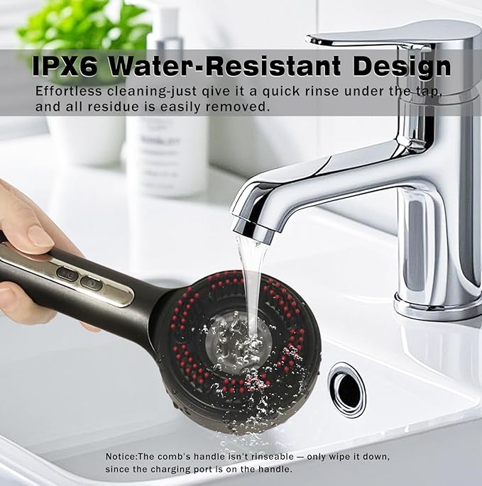 Hair Scalp Massager Comb - Rechargeable Cordless Portable Scalp Care Brush with Essential Oil Applicator, Gentle Scratching & Kneading Massage for Hair & Scalp Nourishment, Fit for Men & Women