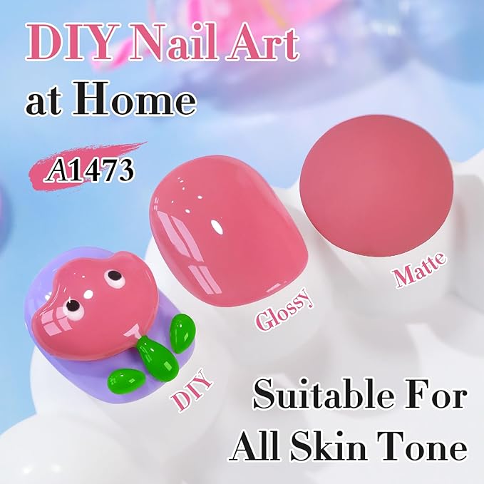 Double Rhythm 0.50 OZ Gel Polish Hema Free Same Color Same Bottle Golden Round Translucent Neutral Natural Milky 15 ML Jelly UV Polish Art DIY at Home (Pink Rose-C1473)