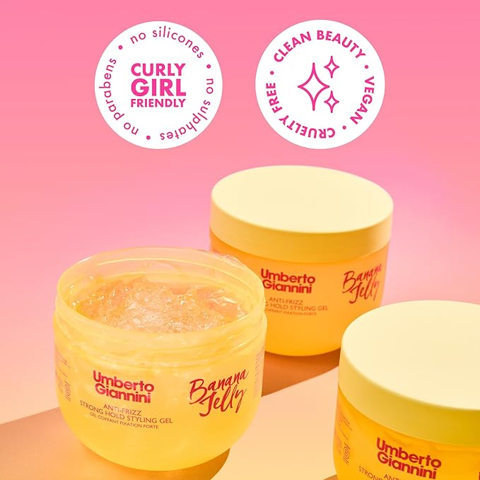 Umberto Giannini Banana Jelly Styling Jel for Curly Hair - Formulated for Type 4 Coils & Type 3 Curls