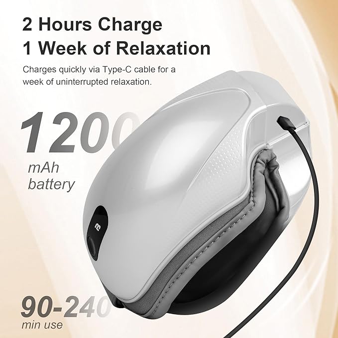 BOKOR Eye Massager with Heat and Compress, FSA/HSA Eligible Heated Mask Massager for Migraine, Eye Care Device for Deep Relax, Improve Sleep Quality, Ideal Gift for Birthday