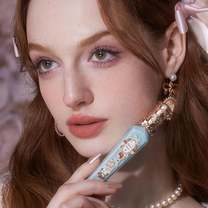 Flower Knows Strawberry Rococo Cloud Lip Cream,Long Lasting Warm Brown Nude Matte Lipstick,Hydrating Lip Stain,Transfer& Smudge Proof Velvet Liquid Lipstick for Girls&Women,0.12 Fl Oz(S03 Caffe Mocha)