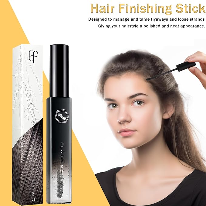 Hair Wax Stick Set for Flyaways Slick Back – Includes Wax Stick for Hair, Slick Back Hair Brush, Hair Finishing Stick – Hair Styling Products for Women, Taming Frizz & Creating Sleek Styles