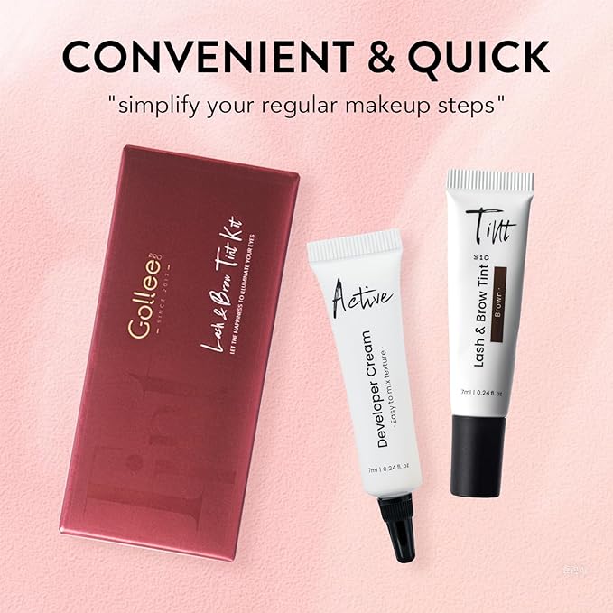 Lash Color Kit Brown Professional Lash and Brow Color Kit with Natural Effects Long Lasting Lasts 4 Weeks Easy to Use for Salon & Home Use