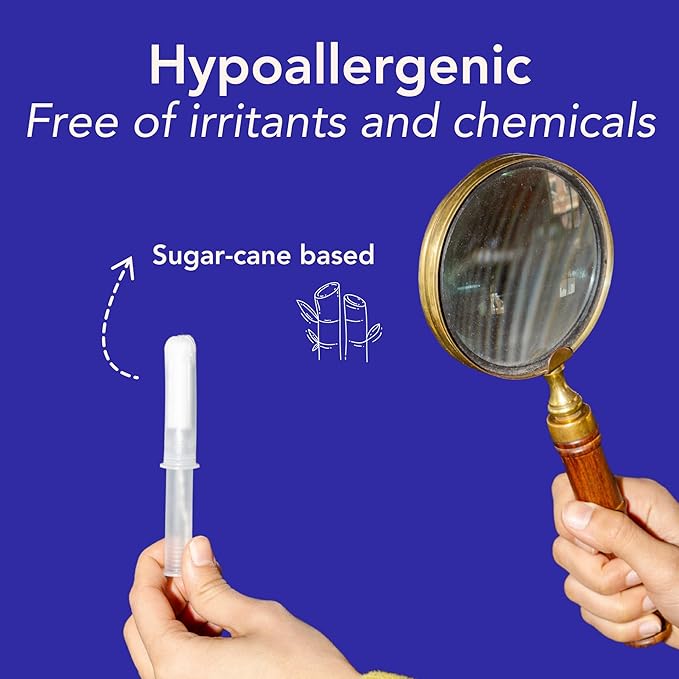 Marlow 100% Organic Cotton Easy Glide Tampons with Compact Plant Based BPA Free Applicator, Chlorine Free, Toxin Free, Hypoallergenic, Dermatologically Tested, Fragrance Free, Super, 54 Count