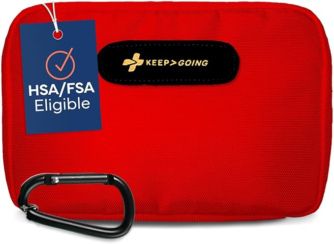 KeepGoing Travel First Aid Kit for Car, Home, Hiking, Camping and Outdoor Emergencies - First Aid Kit Travel Size TSA-Approved