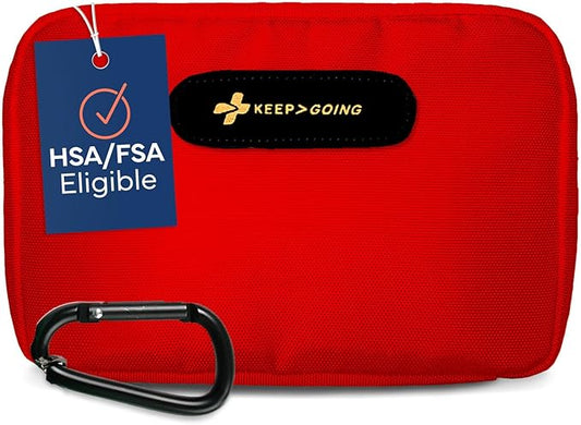 KeepGoing Travel First Aid Kit for Car, Home, Hiking, Camping and Outdoor Emergencies - First Aid Kit Travel Size TSA-Approved