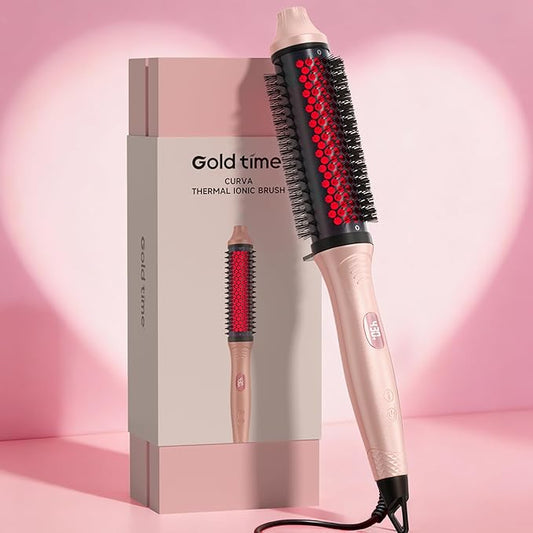 Infrared Thermal Brush, 2026 Upgrated Negative Ion Thermal Round Brush for Women Girls Hair Care, Larger Barrel for Faster Blowout, 6-Temp, Dual Voltage, No Damage, LED Display, 1.7 Inch Salon Styler