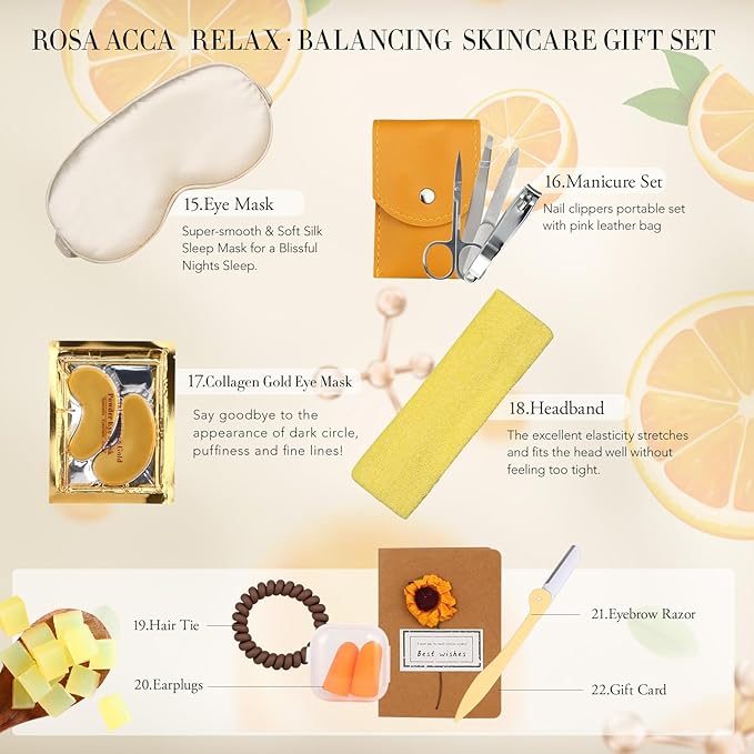 30 pcs Valentines Day Gifts for Women & Men, Hydrating Skin Care Set, Facial Kit at Home, Self Care Pamper Set, Birthday Gift, Spa Gift Baskets, Serum, Face Cream, Bath Bomb, Mothers Day, Christmas