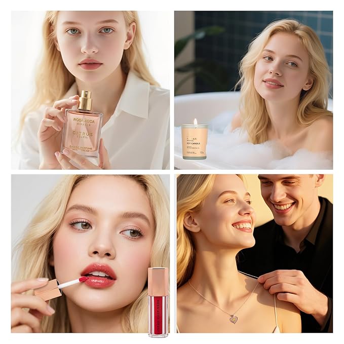 33 pcs Valentines Day Gifts for Women, Orange Facial Kit, Skin Care Gift Set, Self-Care Kit, Spa & Bath & Body Basket Gift, Beauty Bag, Face Gel Mask, Pampering Kit, Birthday Gift, Mother Day