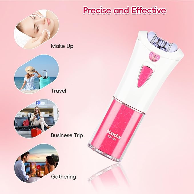 2026 New Glamorous Skin Ice Cooling Epilator for Face and Body, Cordless Portable Hair Removal Device for Women with LED Light, Smooth Glide for Facial, Bikini, Arms and Legs