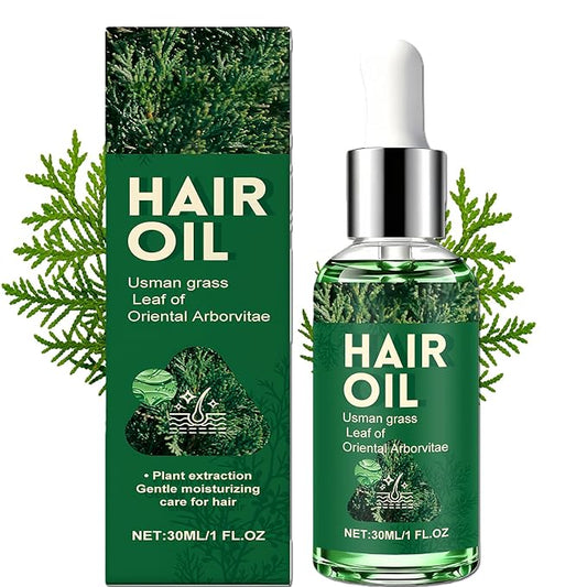 NovaCharm Nature Hair Oil with Usma Grass Extract, Lightweight Herbal Hair Essential Oil for Dry & Damaged Hair, Moisturizing Scalp & Hair Care Serum, 30ML / 1 Fl Oz