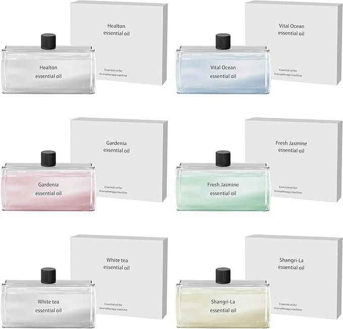 Small Essential Oil Diffuser for Home Office Travel Ultrasonic Aromatherapy Waterless Cordless Diffuser with 7 Mist Modes for Bedroom Bathroom Hotel Car (Essential Mist Refill 6pcs)