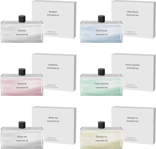 Small Essential Oil Diffuser for Home Office Travel Ultrasonic Aromatherapy Waterless Cordless Diffuser with 7 Mist Modes for Bedroom Bathroom Hotel Car (Essential Mist Refill 6pcs)