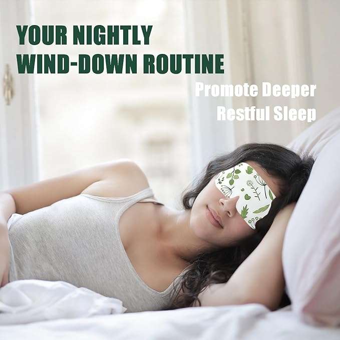 Heated Eye Mask, 13 Packs Disposable Steam Eye Masks for Dry Eyes & Puffy Eyes Relief, Self-Heating Warm Compress for Night Use, Airplane Travel, Eye Strain and Sinus Pressure, Spa at Home