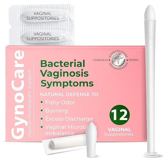 Bacterial Vaginosis Treatment | BV Treatment For Women | Boric Acid Suppositories For Women | Natural Homeopathic for Odor, Itching, Discharge, BV Imbalance | 12 Vaginal Suppositories