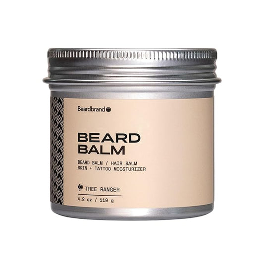 Beard Balm for Men - Travel Pack - Supports Thicker Beard, Tree Ranger Scent, Natural Ingredients Butter Reduces Dryness & Enhances Look - 4.2 oz