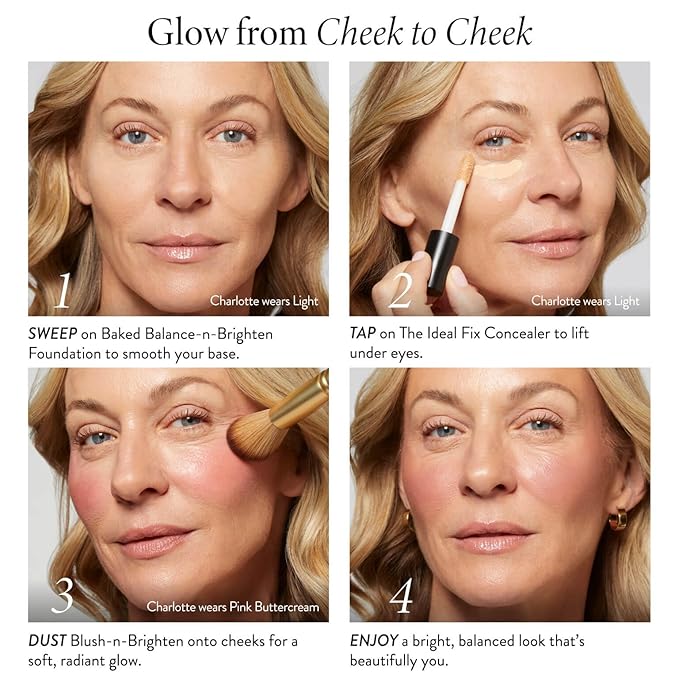 LAURA GELLER NEW YORK Baked Blush-n-Brighten Marbleized Blush for Cheeks - Ethereal Rose - Natural Finish - Buildable Color (Pack of 2)