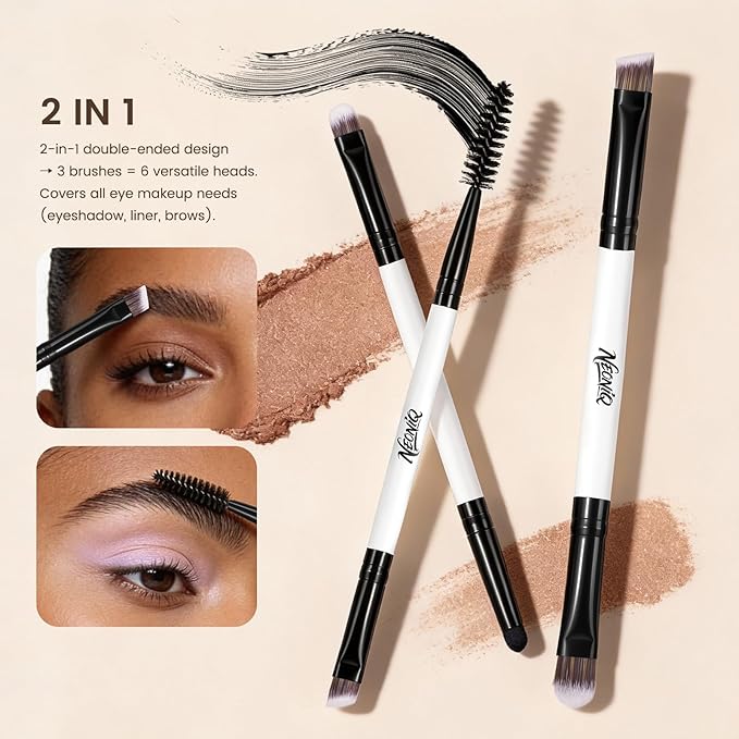 14 PCS Professional Makeup Brushes, Makeup Brush Set, Foundation Powder Blending Concealer Eyeshadows Blush Cosmetics Brushes,Versatile Face Make Up Tools For Liquid, Cream, Loose(White)