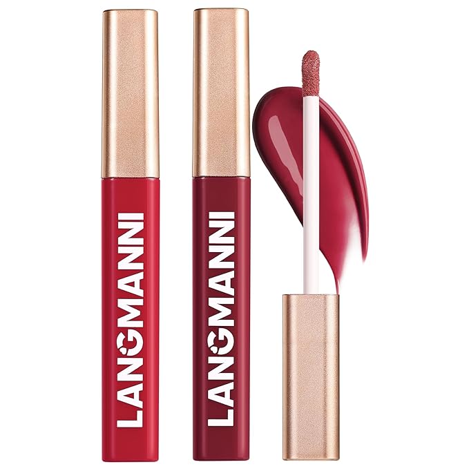 Jolilab 2 Colors Cream Texture Lip Gloss Set - Highly Pigmented,Hydrating, Moisturizing Makeup for Women(#11+12)