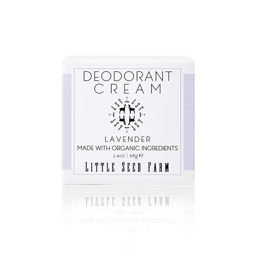 Little Seed Farm All Natural Deodorant Cream - Lavender - Aluminum Free Deodorant for Women or Men, Net Wt. 2.4oz | 68g