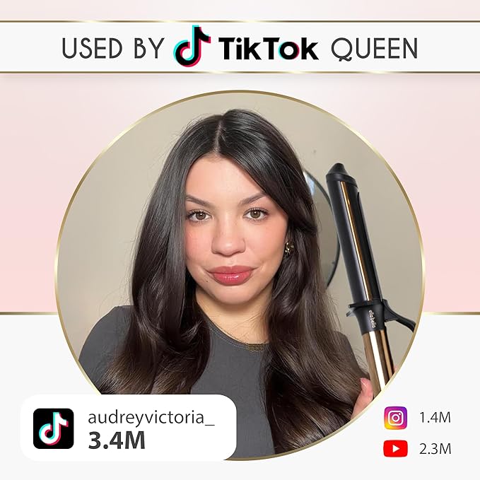 ELLA BELLA® Curling Iron 1.25" • Professional Hair Curler • Curling Wand • Ceramic Curling Irons • Transform Your Look in Seconds • Suitable for All Hair Types • Say Goodbye to Heat Damage