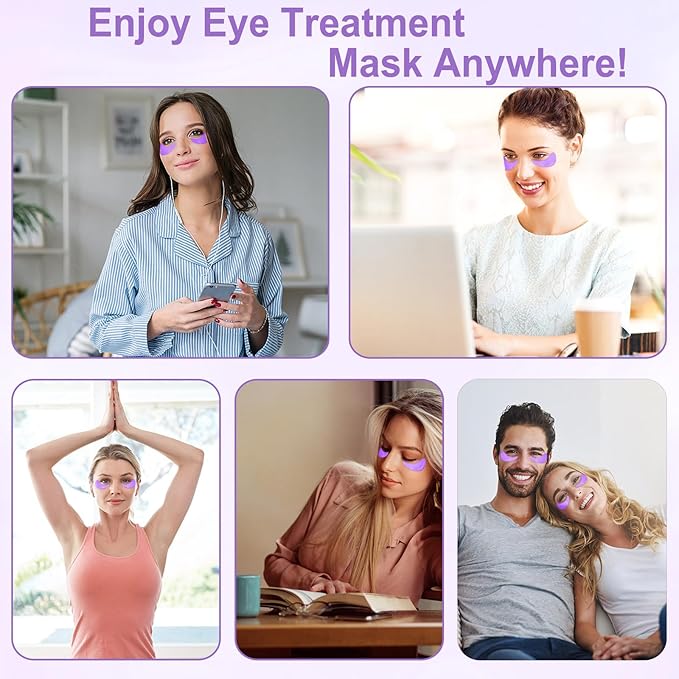 LAVONE Eye Mask - 30 Pairs Grape Seeds Under Eye Patches Skin Care Products - Eye Masks Skincare for Dark Circles and Puffiness, Reduce Wrinkles, Eye Bags and Fine Lines, for Women and Man