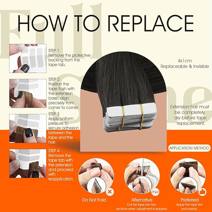 Full Shine Invisible Tape in Hair Extensions Human Hair Color 1C Mocha Brown Tape Hair Extensions Real Human Hair 20Inch Long Remy Straight Extension 50G 20Pcs for Women Natural Look