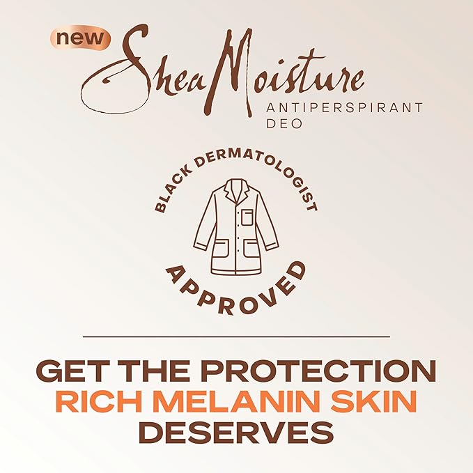 SheaMoisture Antiperspirant Deodorant Stick Moisturizing Raw Shea Butter & Hyaluronic Acid 2 Count for 48HR Sweat & Odor Protection with No Parabens & No Mineral Oil 2.6 oz